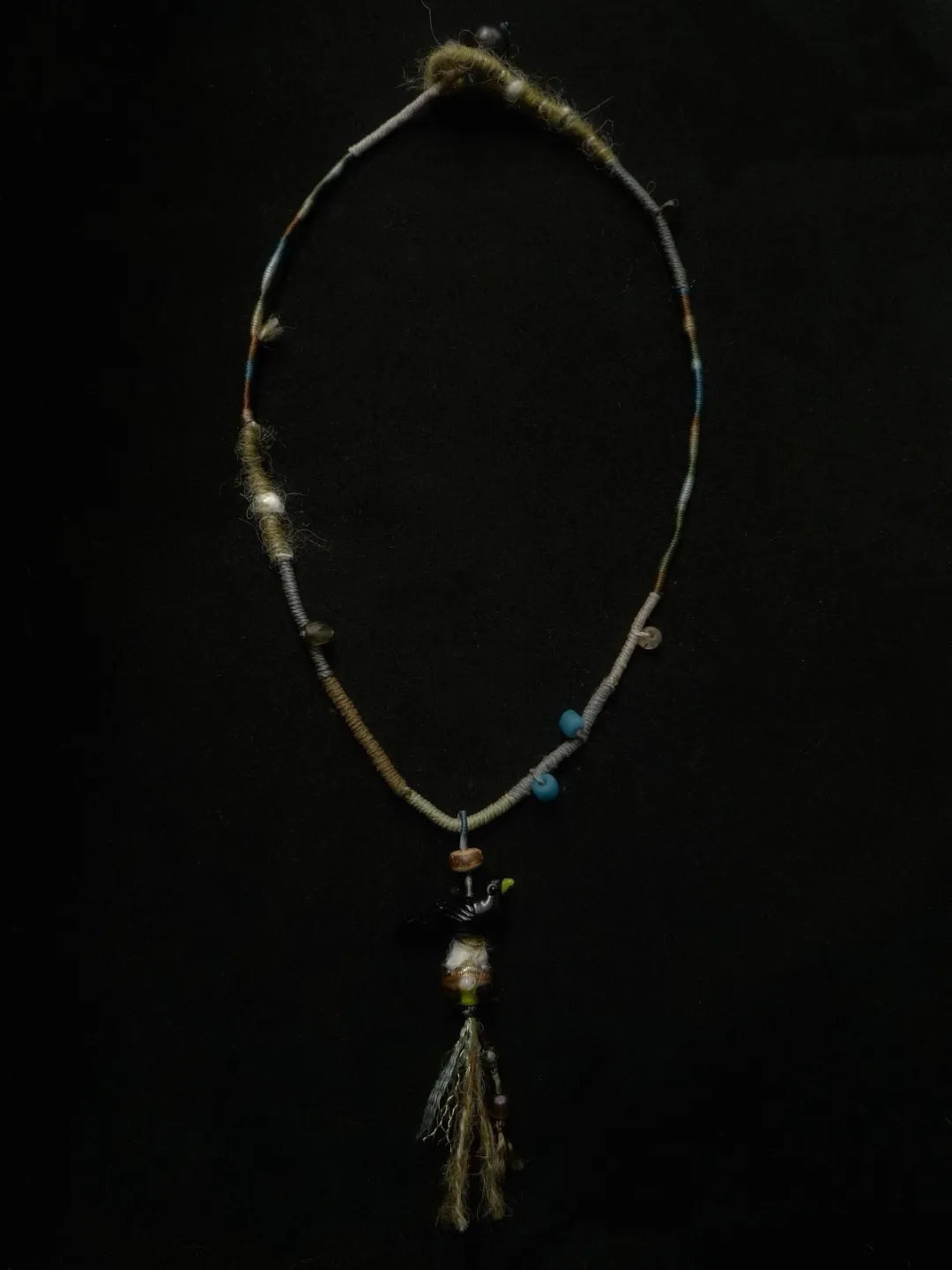 Bird in Vine African Glass Necklace | GL38DQ - Lumivault