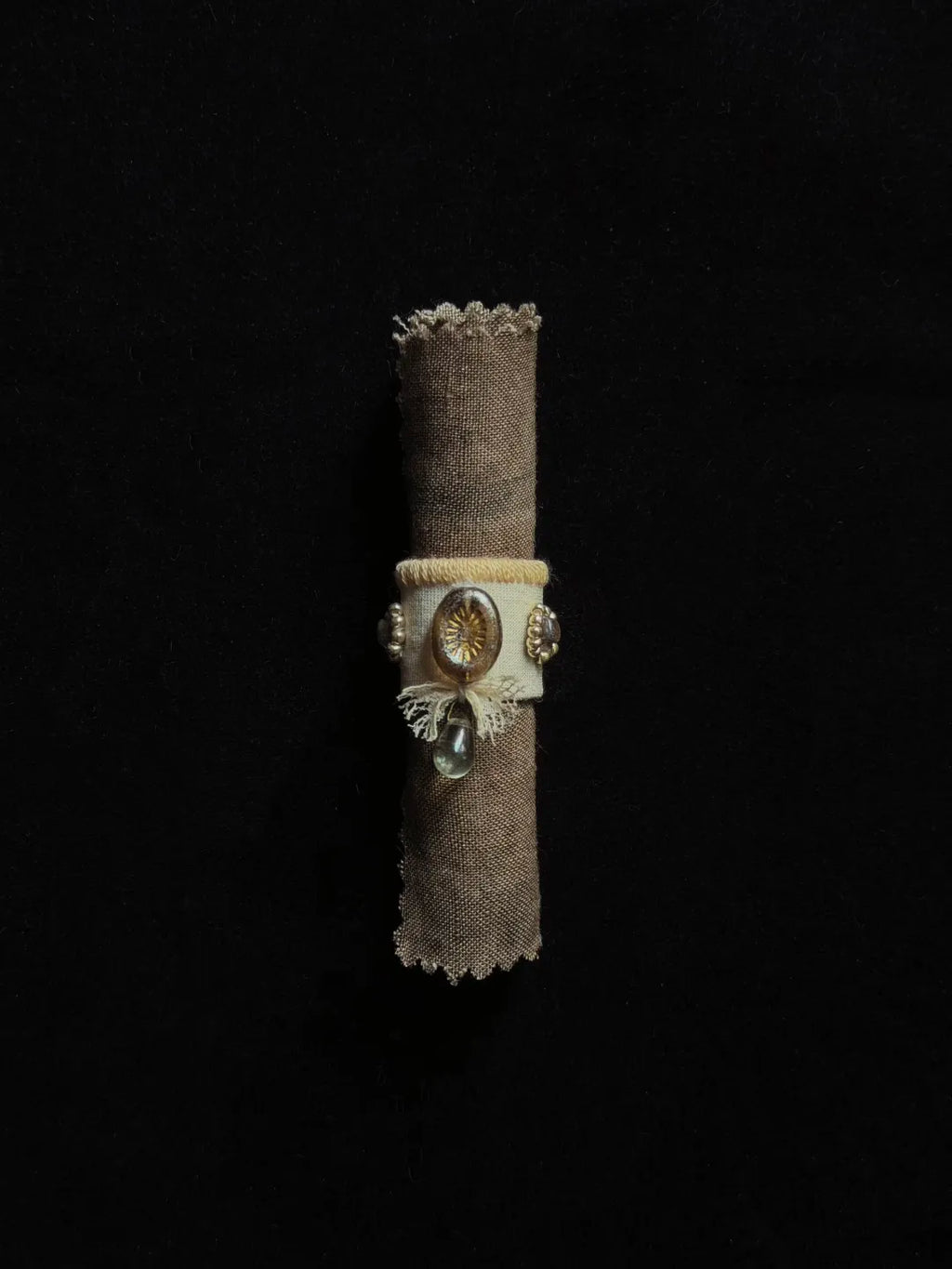Vintage French Lace Textile Ring No. 3 | GL20JF - Lumivault
