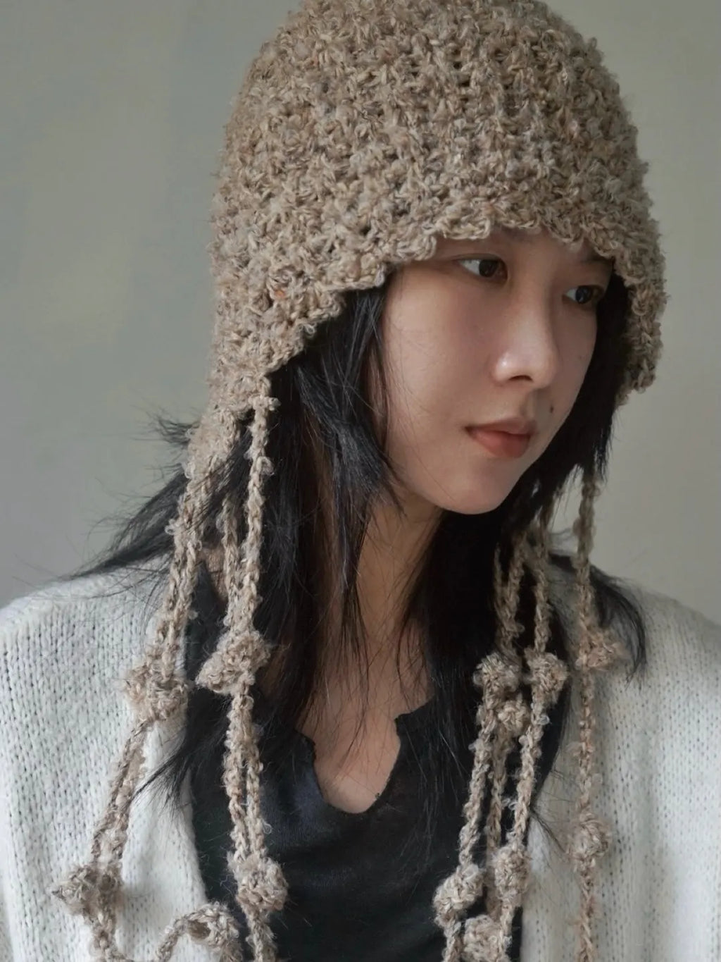 Warm Tassel Earflap Knit Hat | GL43JC - Lumivault