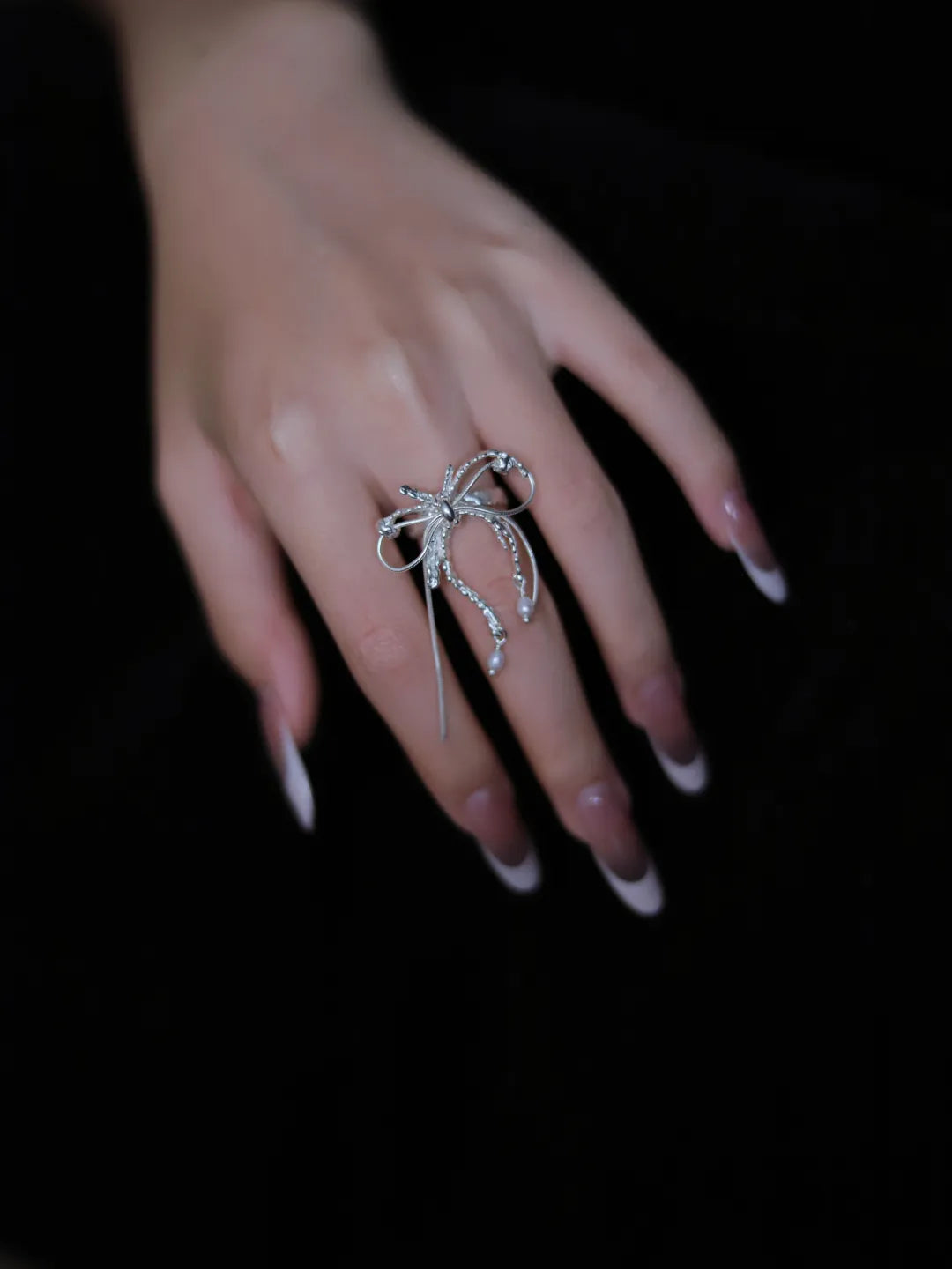 Silk Bow Sterling Silver Ring | US1020JG