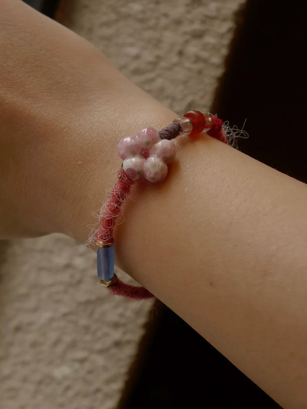 Plum Blossom Beaded Wrist Cord | GL21EI - Lumivault