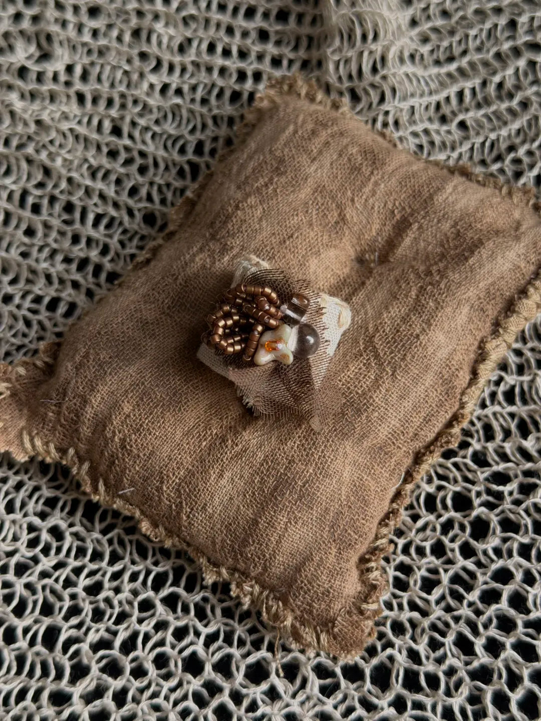 Vintage French Lace Textile Ring No. 5 | GL26JU - Lumivault
