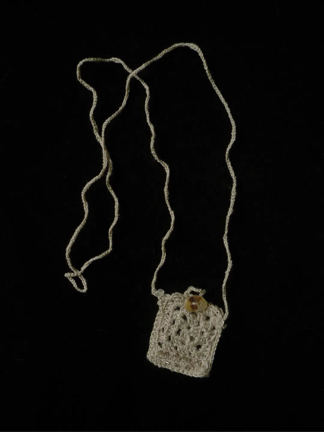 Su Nang Hemp Beaded Pouch Necklace | GL14DT - Lumivault