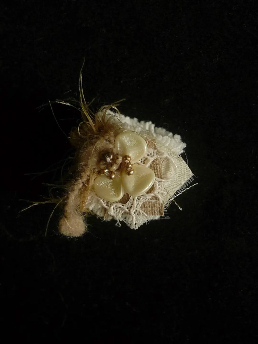 Vintage Embroidered Textile Ring No. 2 | GL16EK - Lumivault