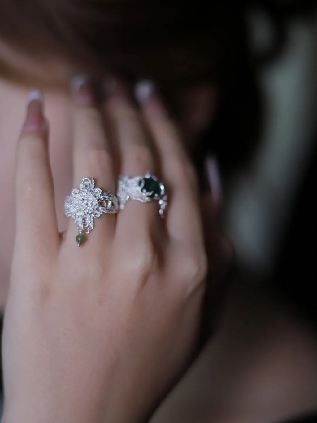 Woven Love Knot Sterling Silver Couple Rings | US1030CL