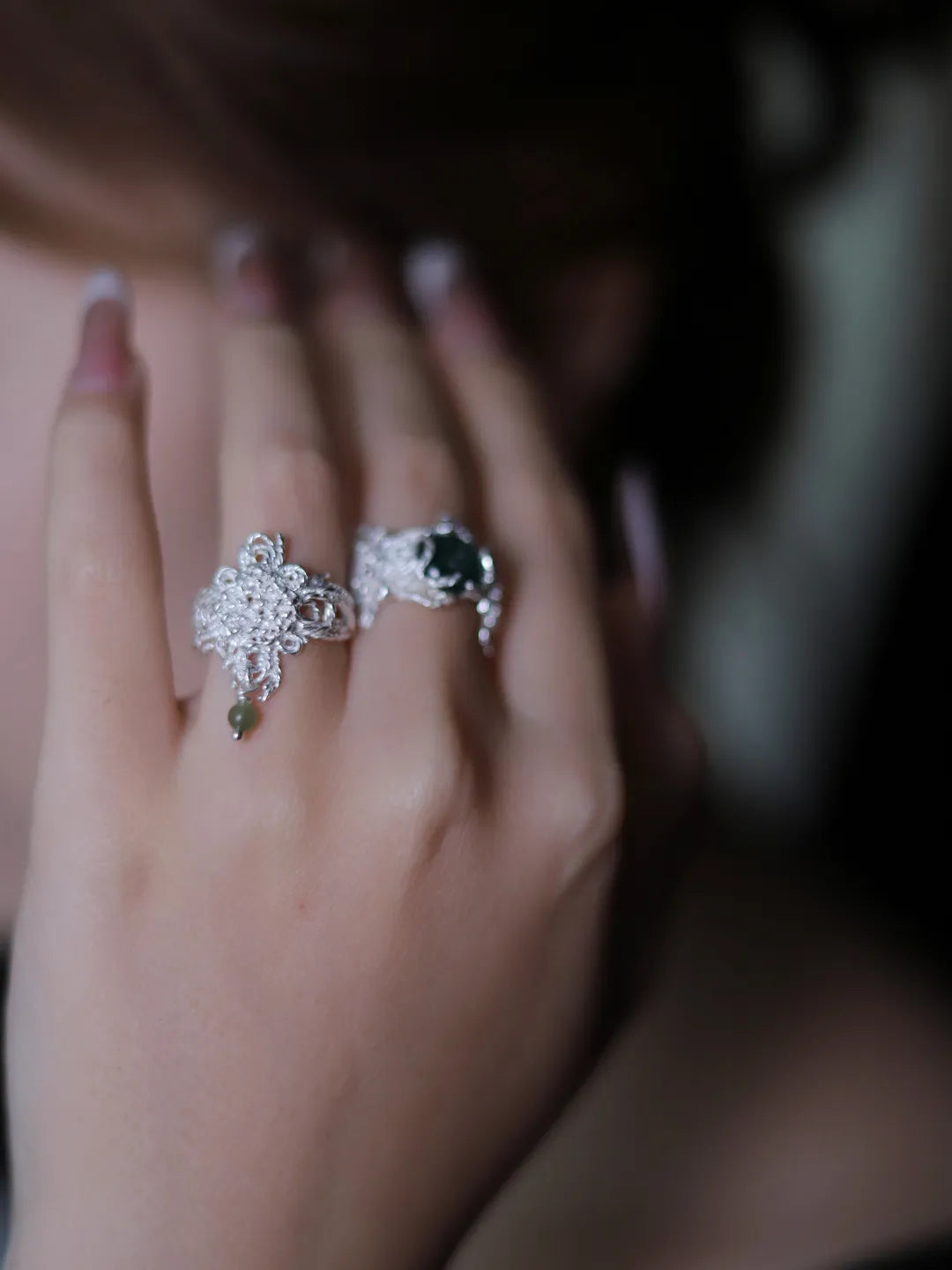 Woven Love Knot Sterling Silver Couple Rings | US1030CL