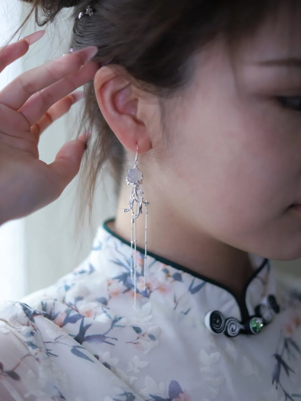 Water Jellyfish Sterling Silver Ear Cuffs | US1019DS
