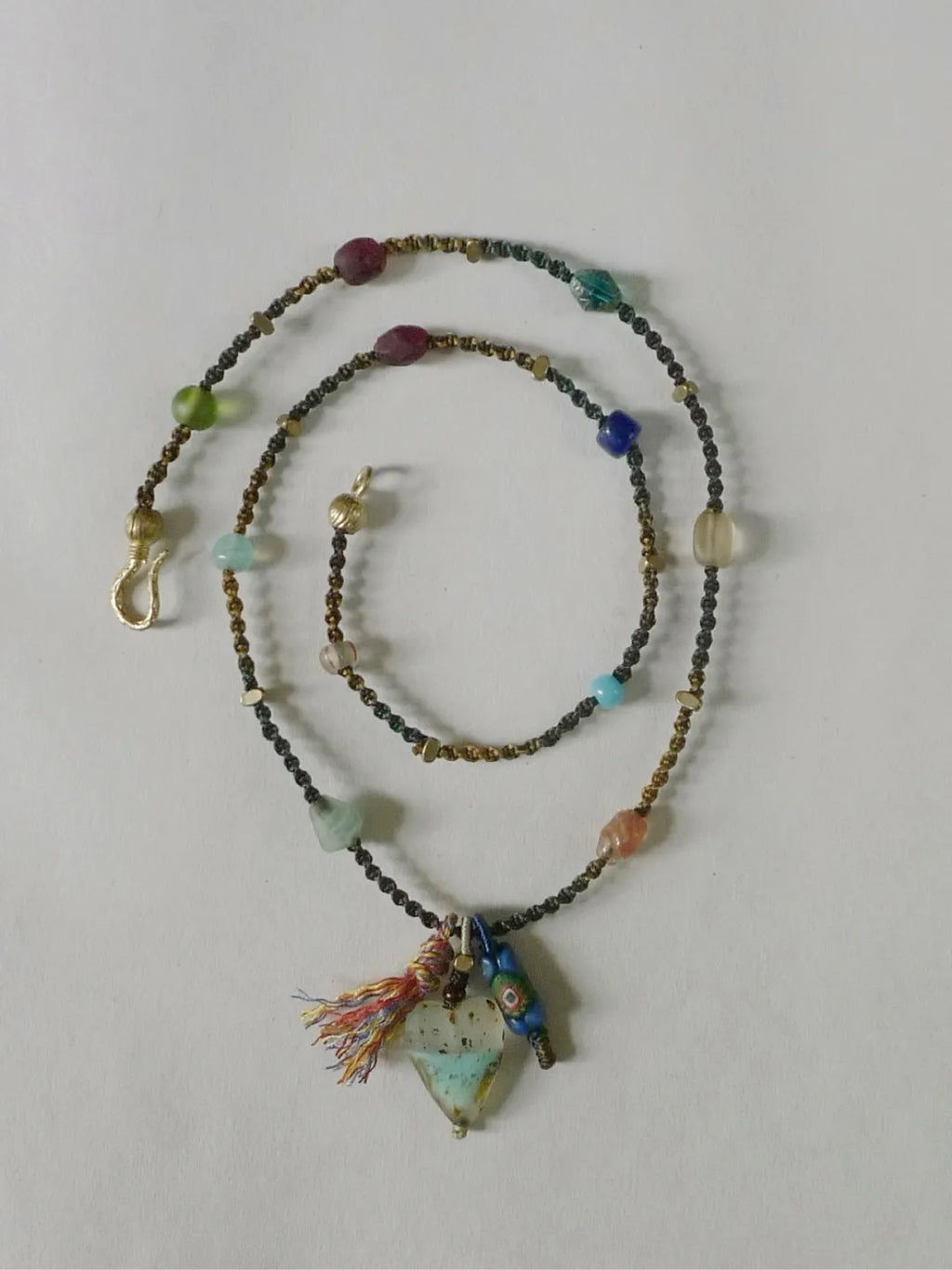Fallen Star Ancient Bead Glass Necklace | GL44FP - Lumivault