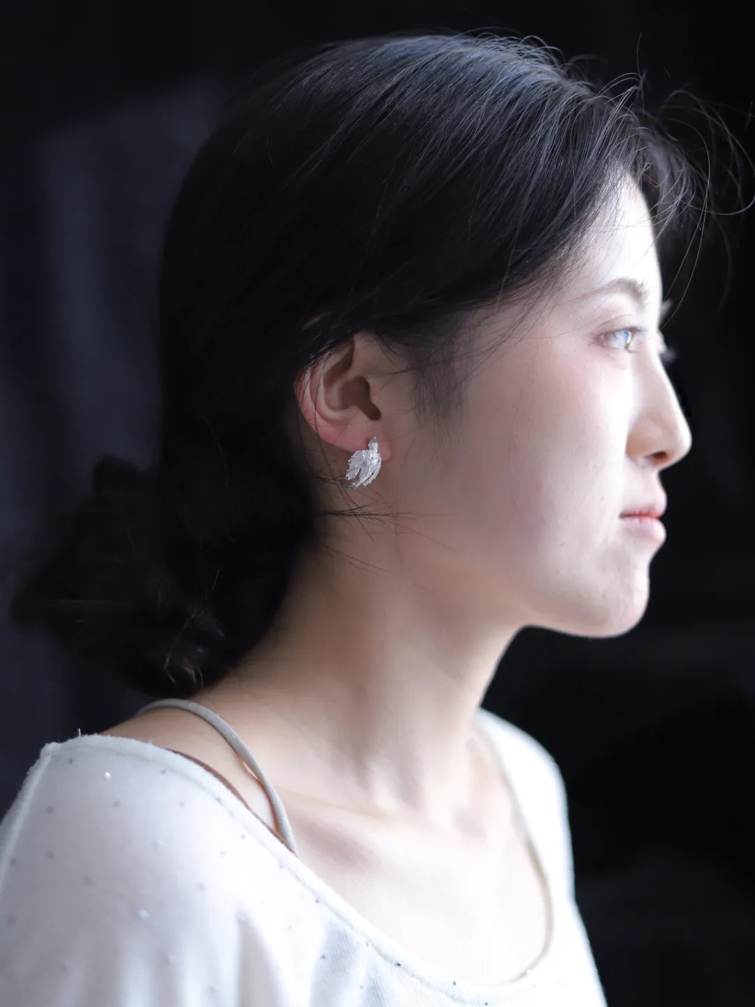 Wan Bird Sterling Silver Stud Earrings | US1004ZF