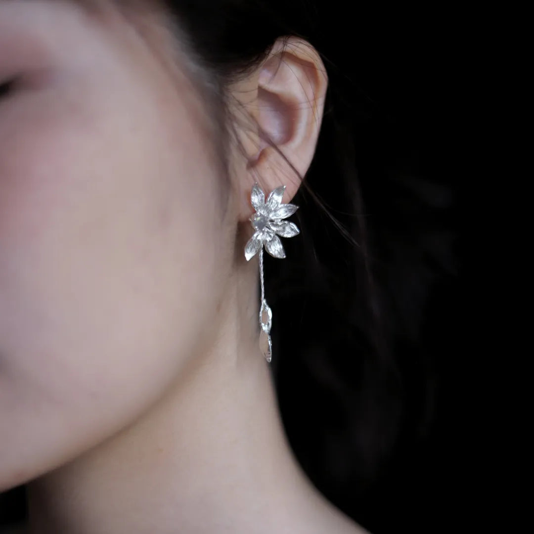 Moon Sunflower Sterling Silver Jewelry | US1007CQ