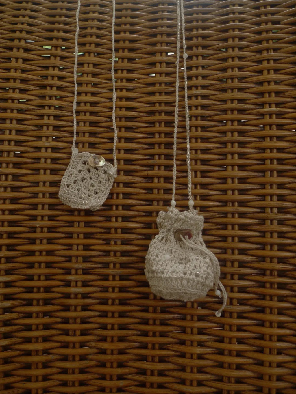Su Nang Hemp Beaded Pouch Necklace | GL14DT - Lumivault