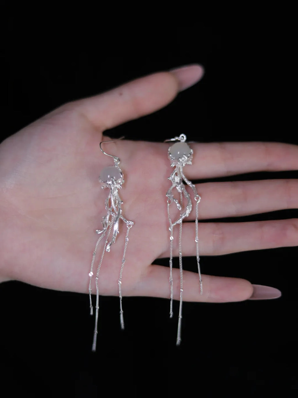 Water Jellyfish Sterling Silver Ear Cuffs | US1019DS