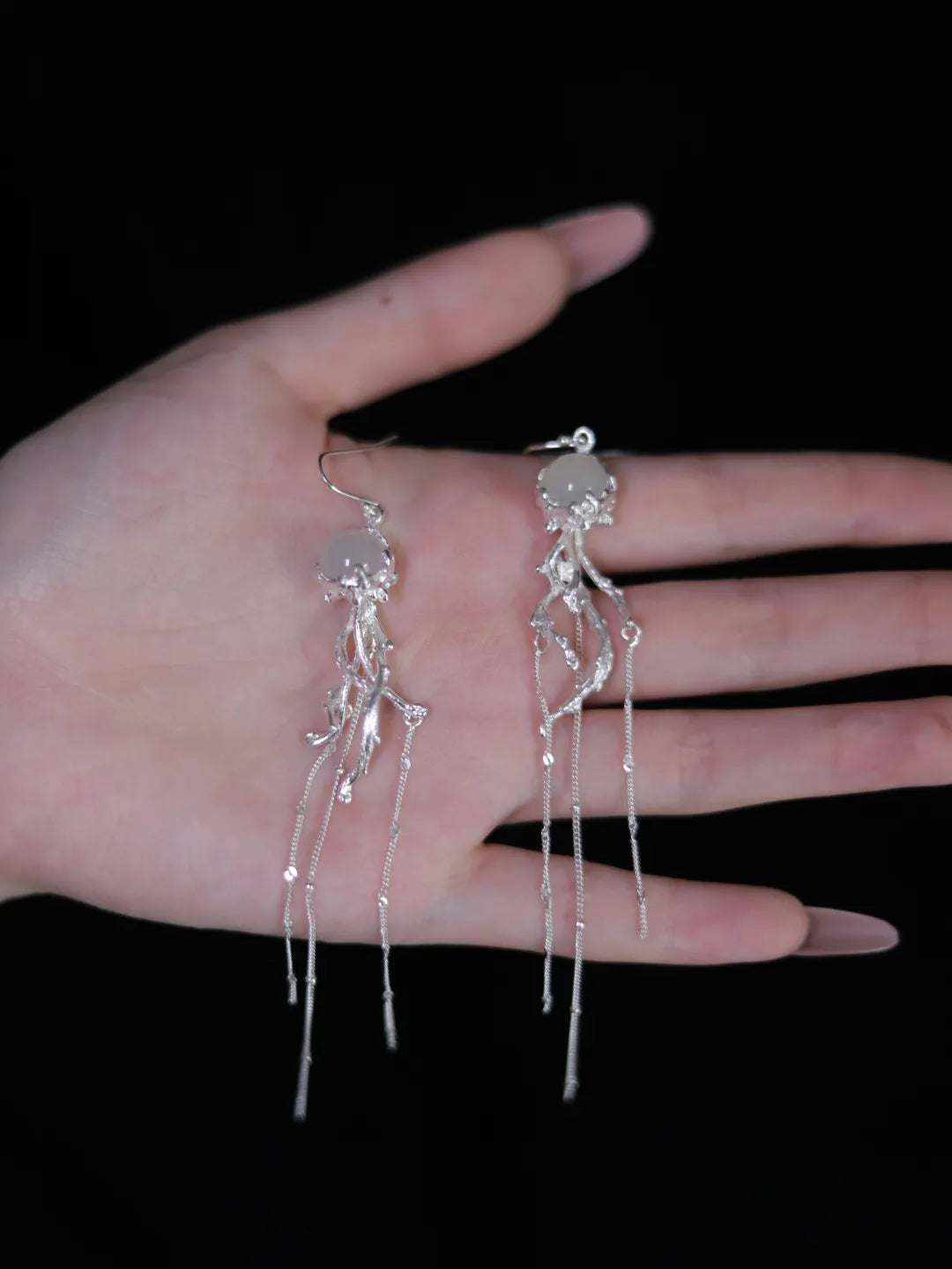 Water Jellyfish Sterling Silver Ear Cuffs | US1019DS