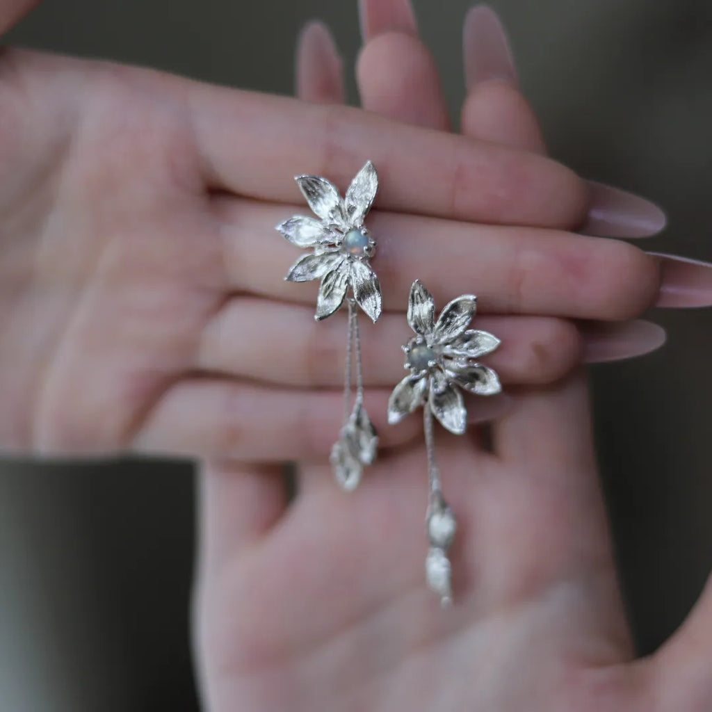 Moon Sunflower Sterling Silver Jewelry | US1007CQ