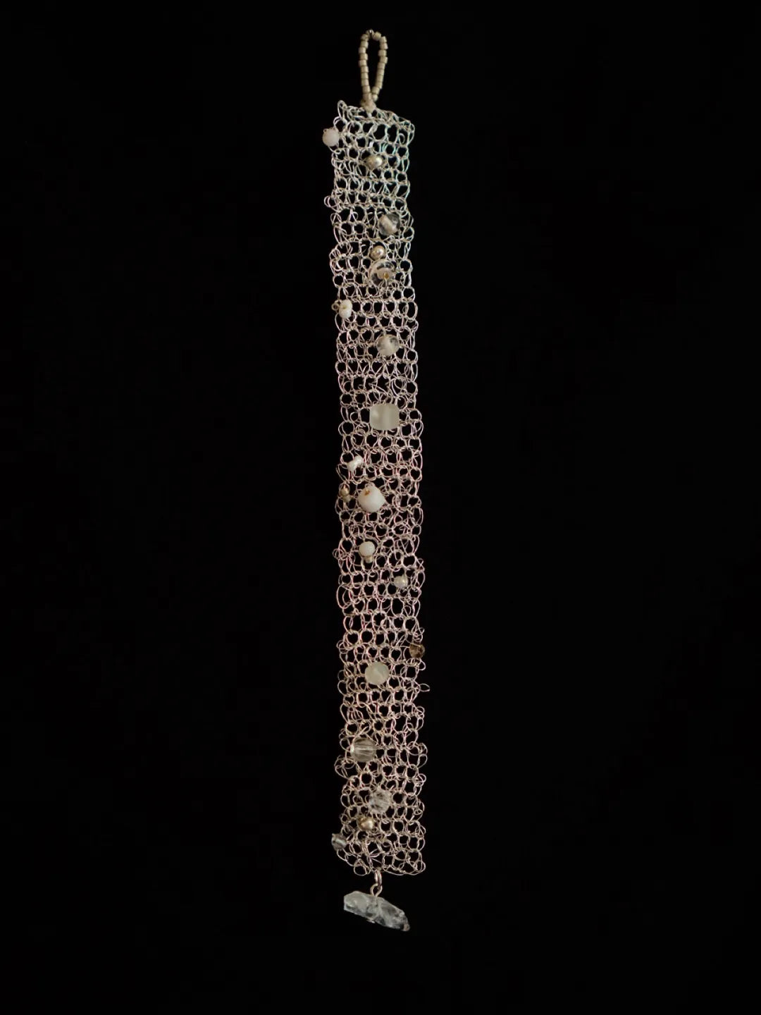 White Crystal Openwork Bracelet | GL30LC - Lumivault