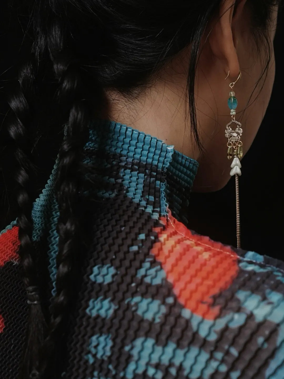 Wind-Lifted Lotus Beaded Ear Cuffs | GL39JE - Lumivault