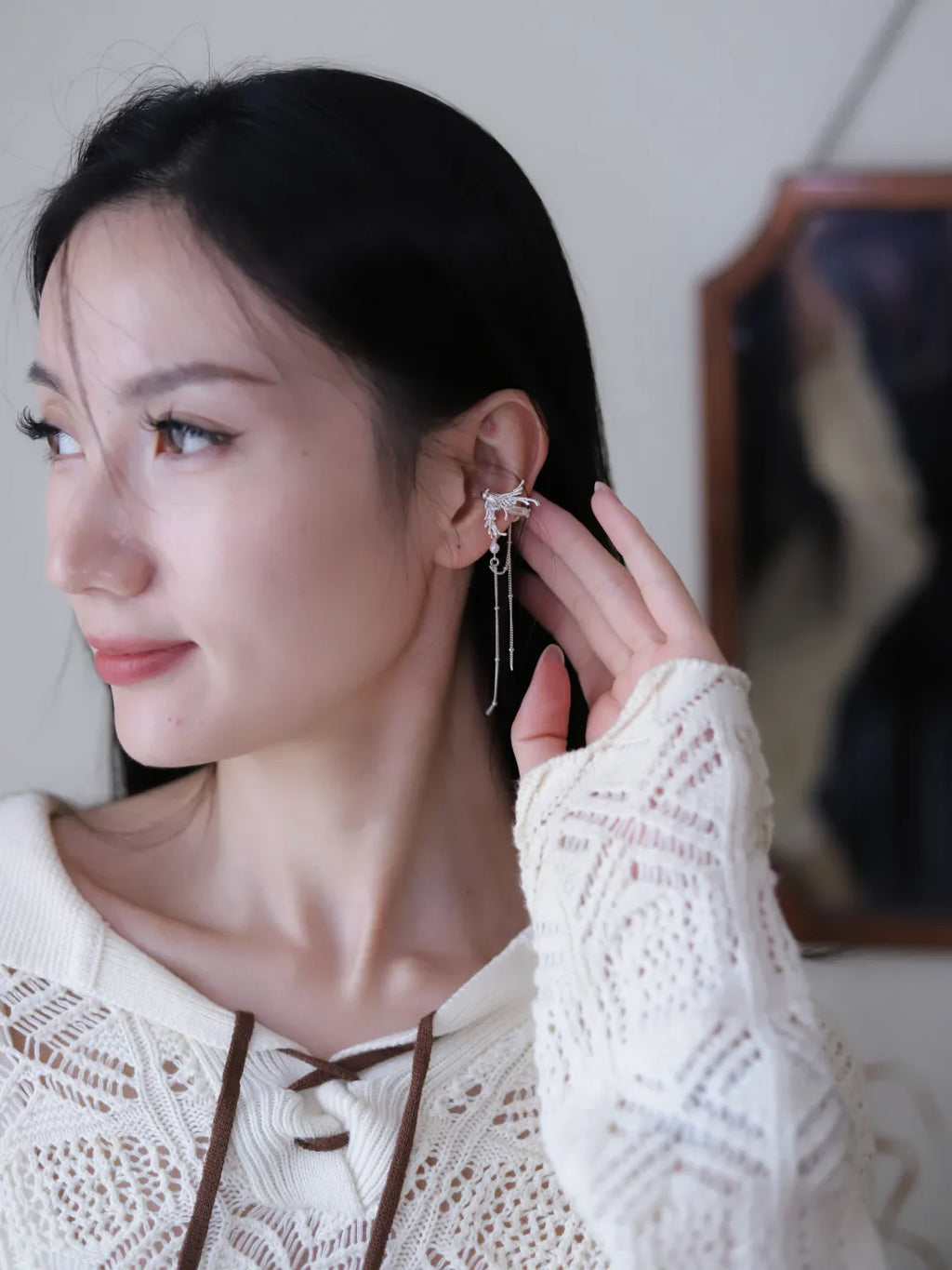 Qi Luan Sterling Silver Ear Cuffs | US1013DF