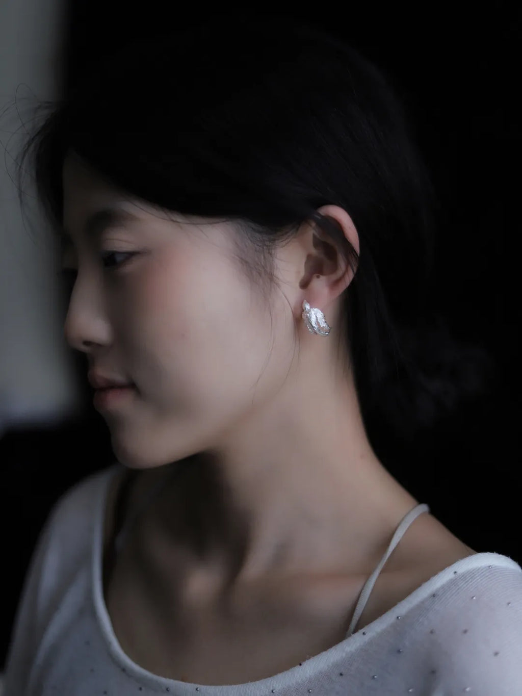 Wan Bird Sterling Silver Stud Earrings | US1004ZF
