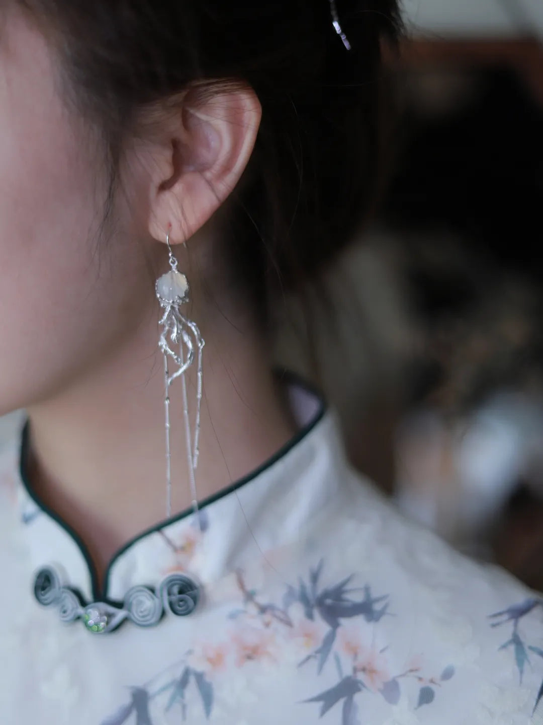 Water Jellyfish Sterling Silver Ear Cuffs | US1019DS