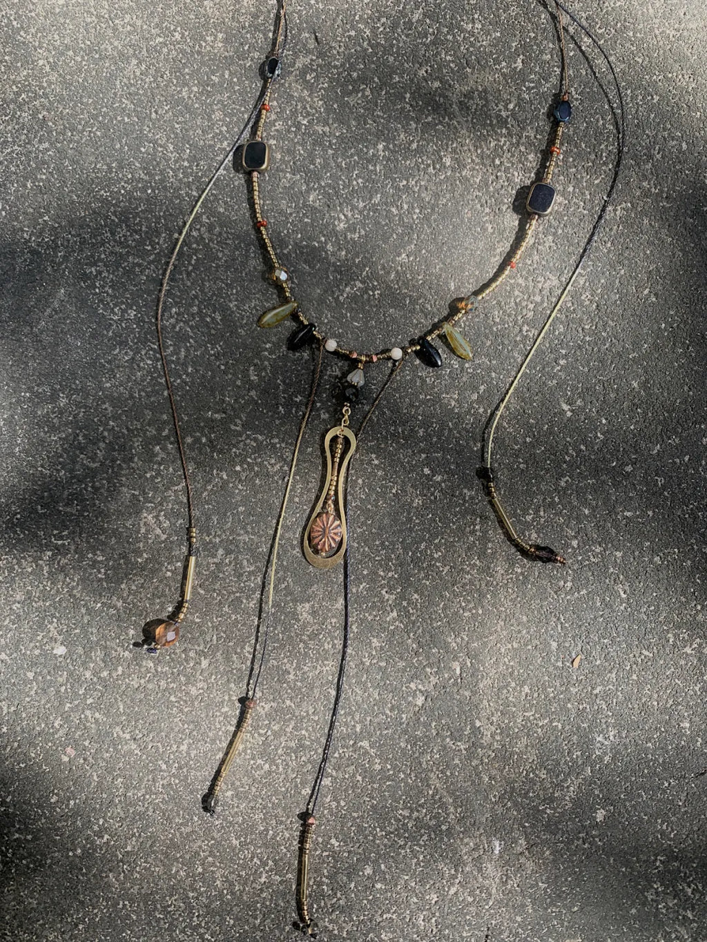 Czech Vintage Bead Necklace | GL46JT - Lumivault