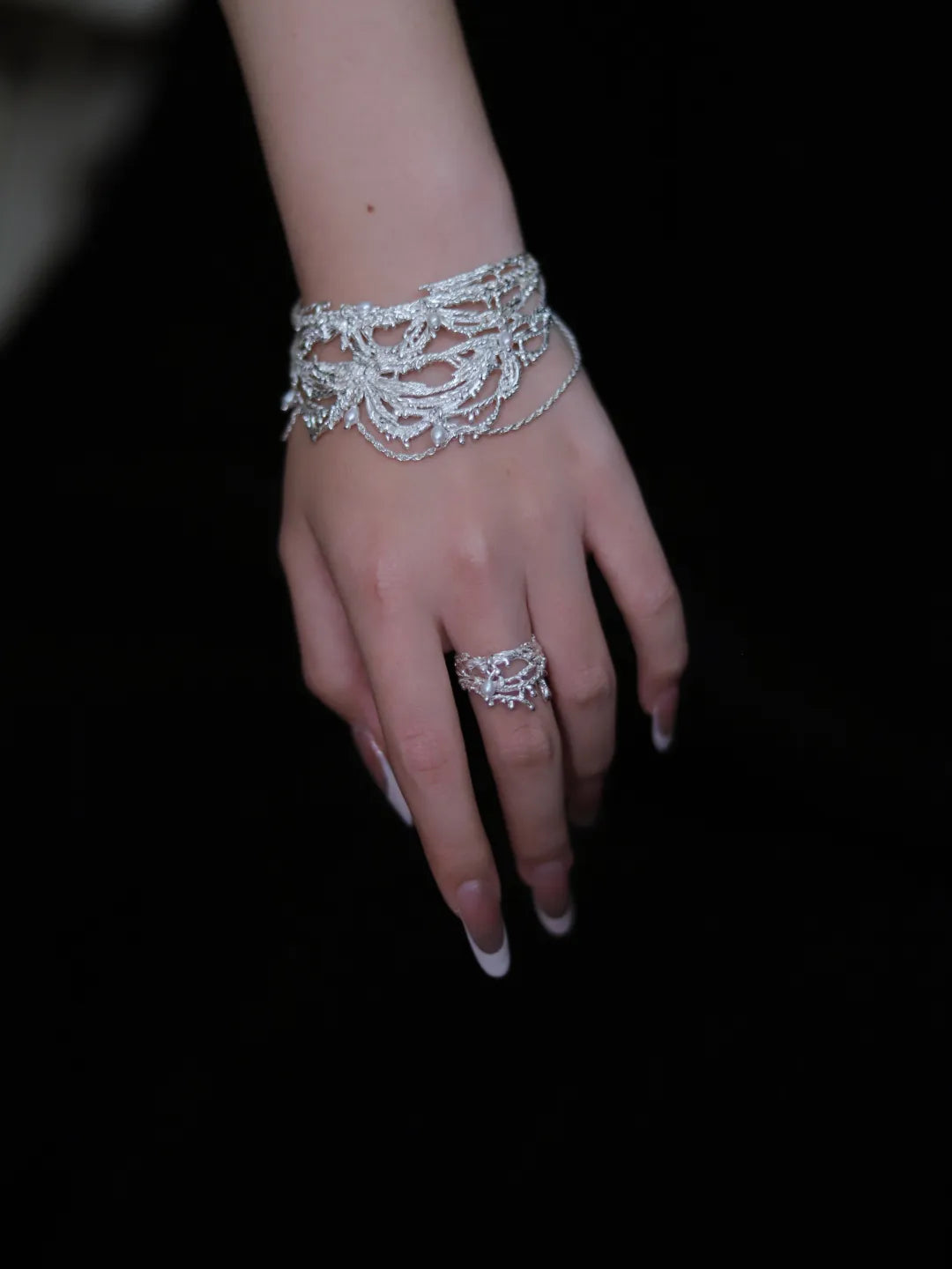 Falling Galaxy Sterling Silver Ring and Bracelet | US1012AL