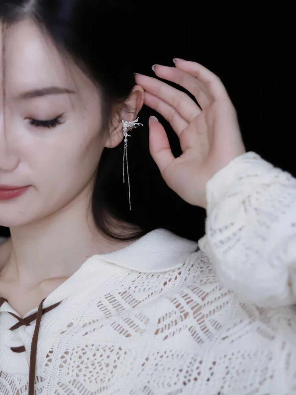 Qi Luan Sterling Silver Ear Cuffs | US1013DF