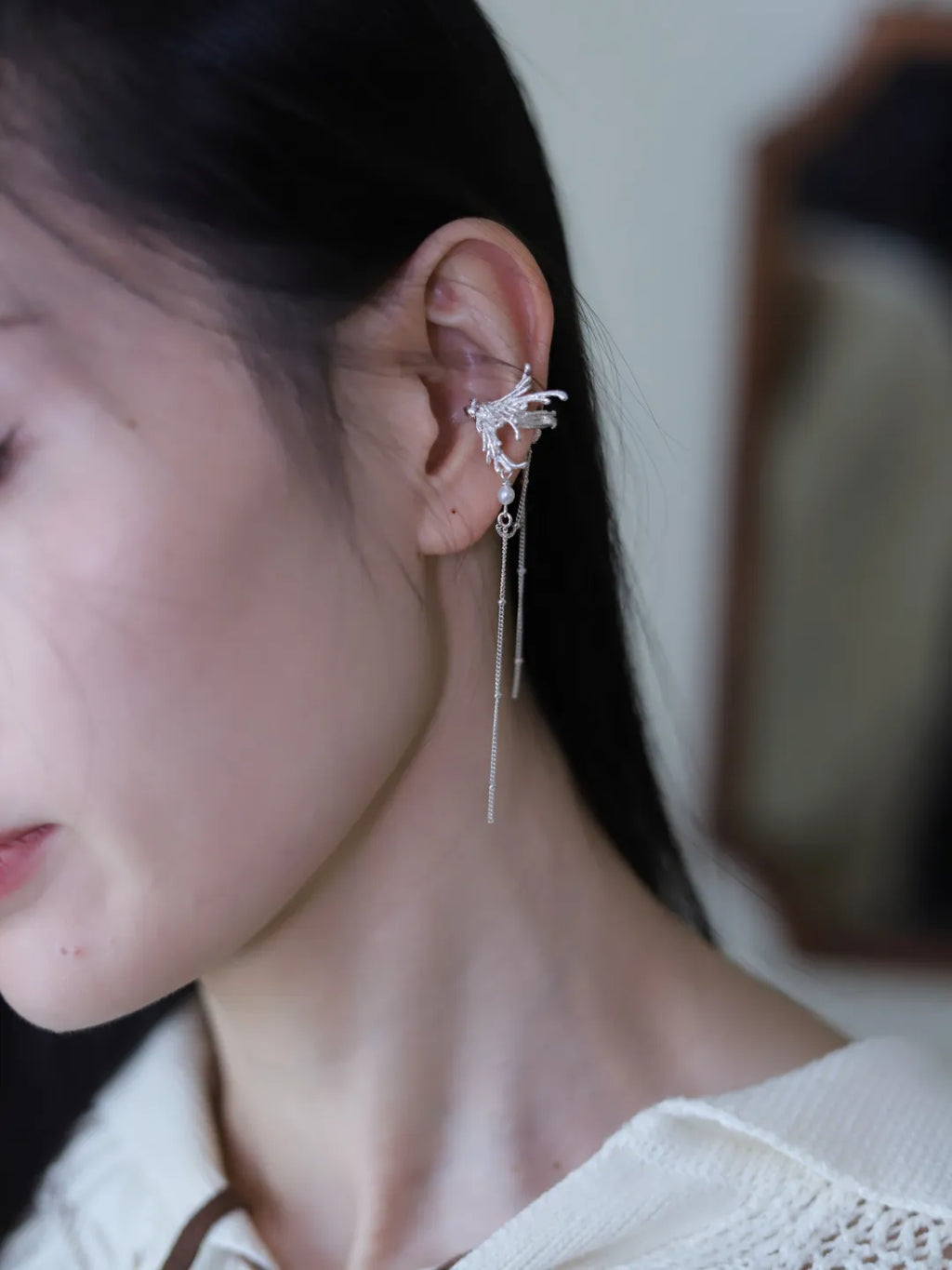 Qi Luan Sterling Silver Ear Cuffs | US1013DF