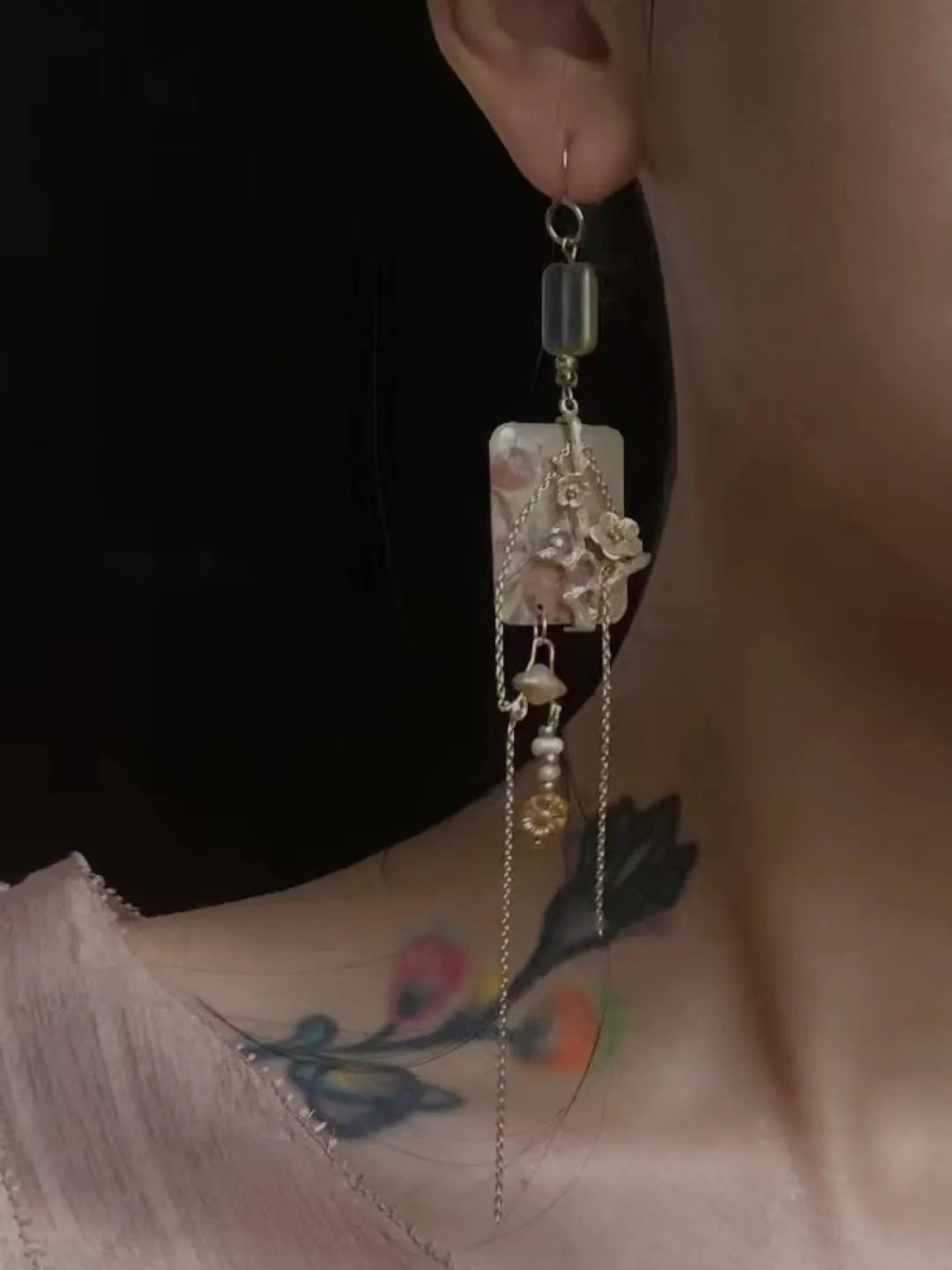 Cold Plum Silver-Plated Copper Earrings | GL13FW - Lumivault