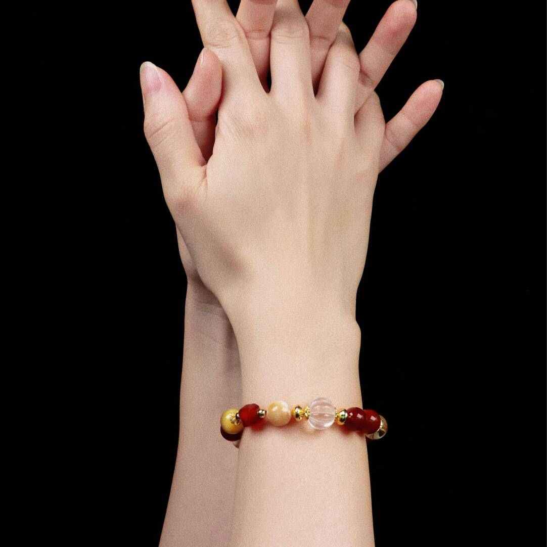 Auspicious Snow Bountiful Harvest Beaded Bracelet,Lumivault.