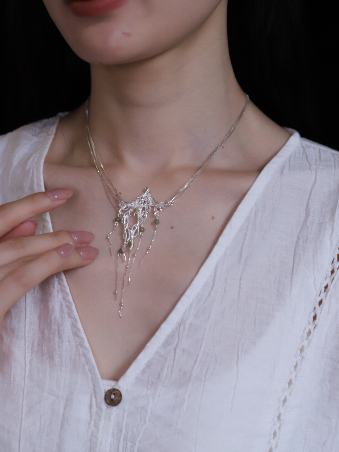 Phoenix Silver Necklace,Lumivault.