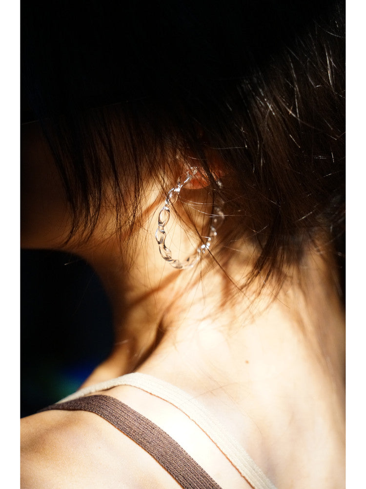 Ripple Glass Earrings,Lumivault.