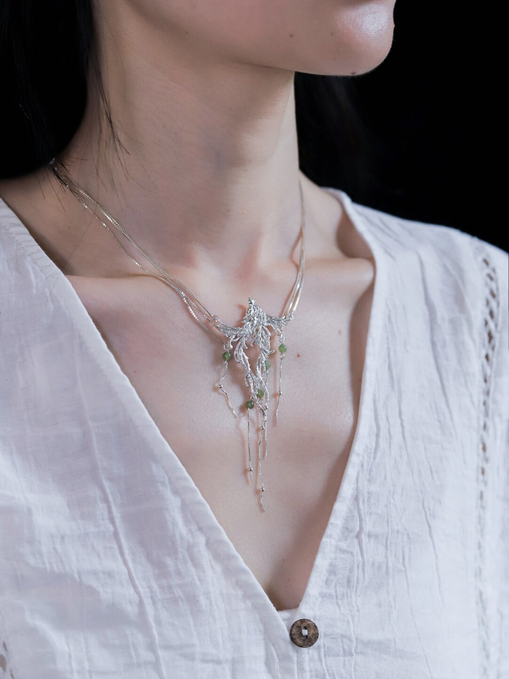 Phoenix Silver Necklace,Lumivault.