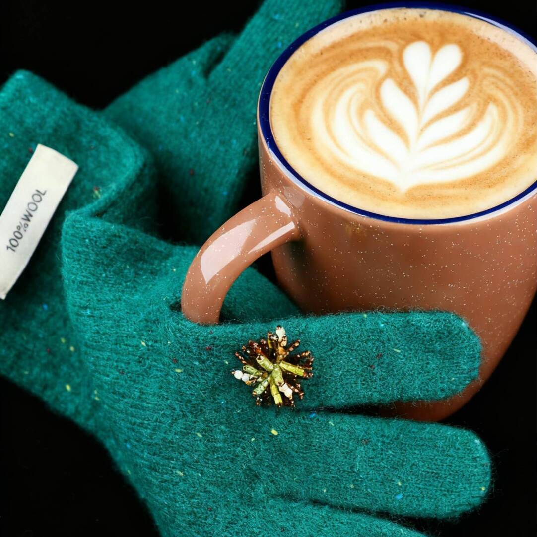 Palm Theater Wool Touchscreen Gloves,Lumivault.
