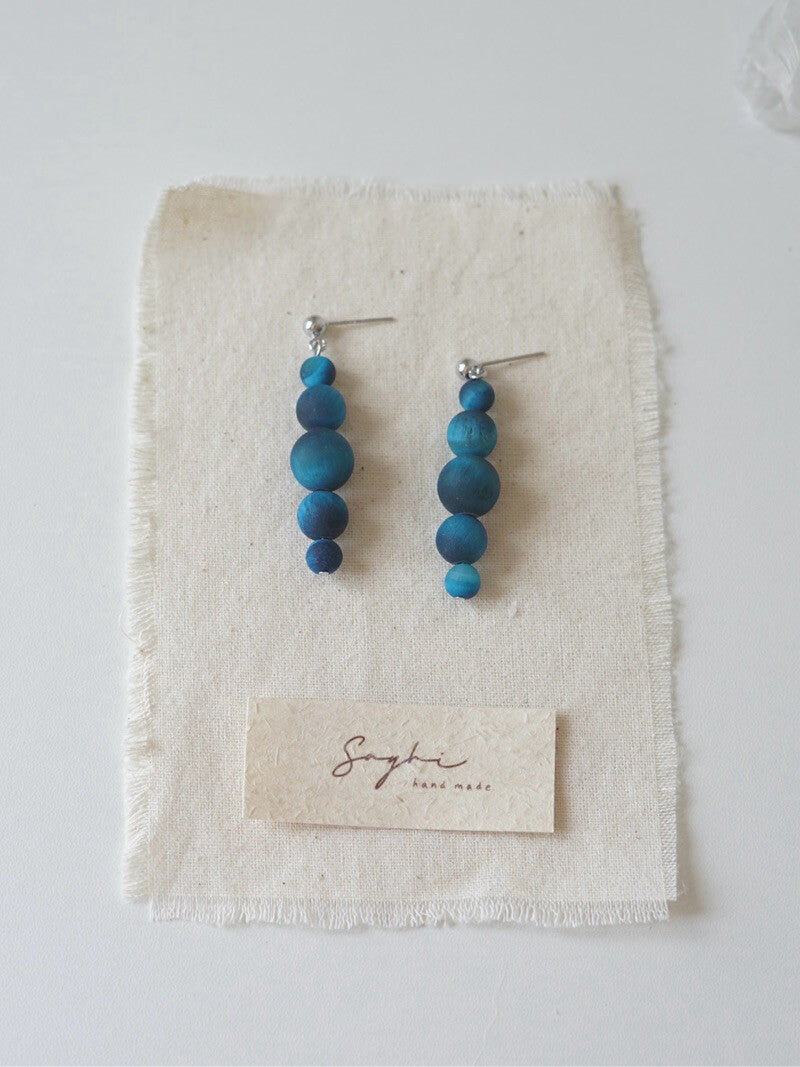 Original Minimalist Blue Tiger's Eye Stone Earrings