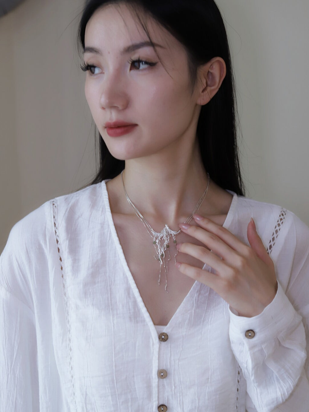 Phoenix Silver Necklace,Lumivault.