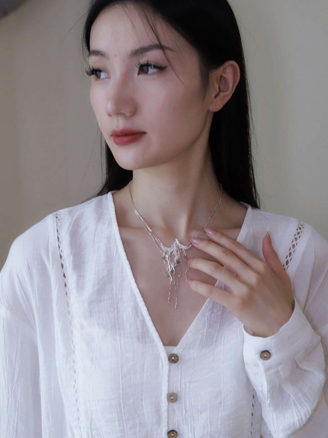 Phoenix Silver Necklace,Lumivault.