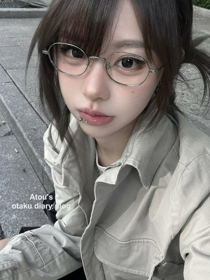 Classic Oval Metal Eyeglasses - Lumivault