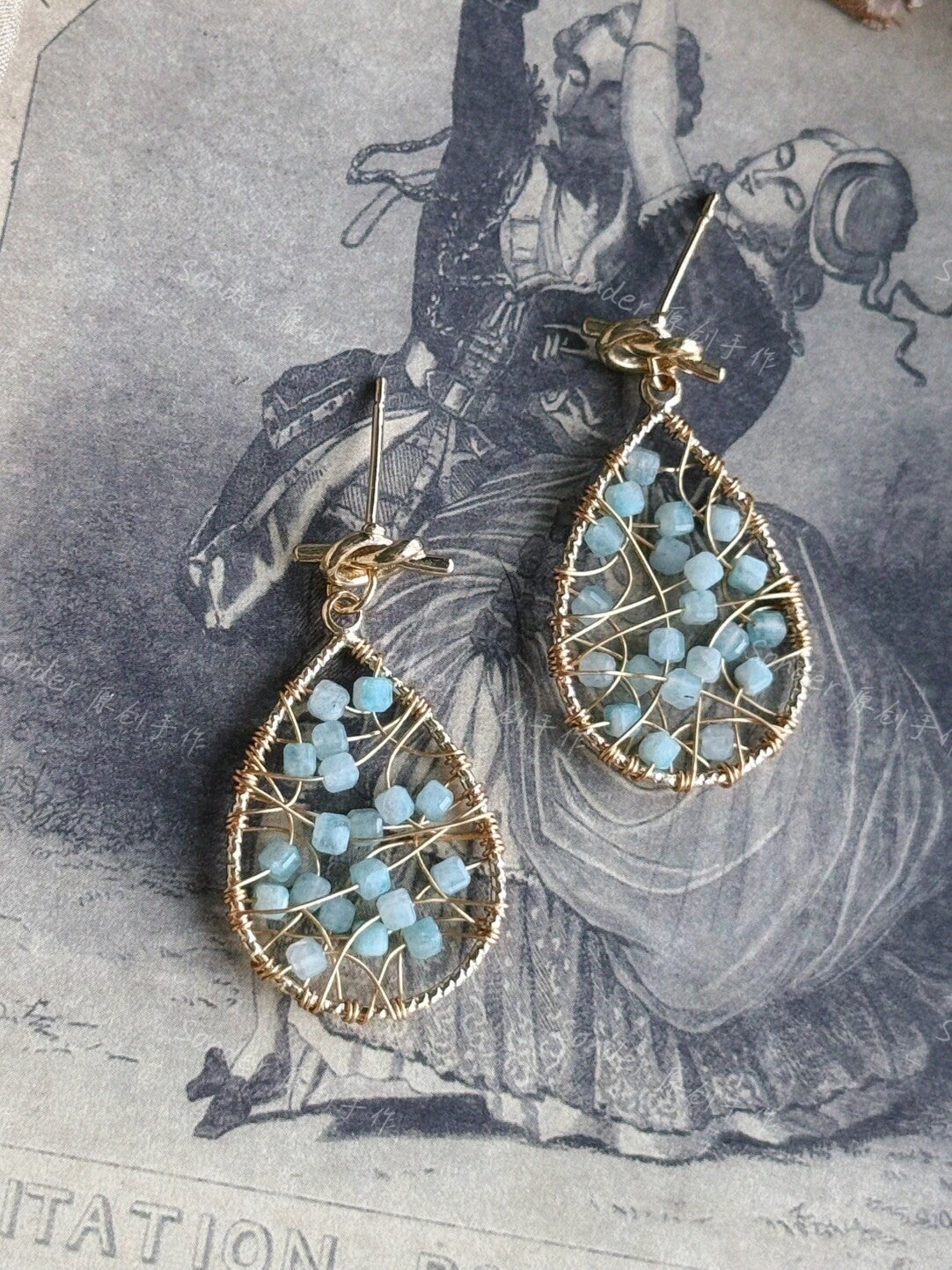 Sky River Earrings,Lumivault.