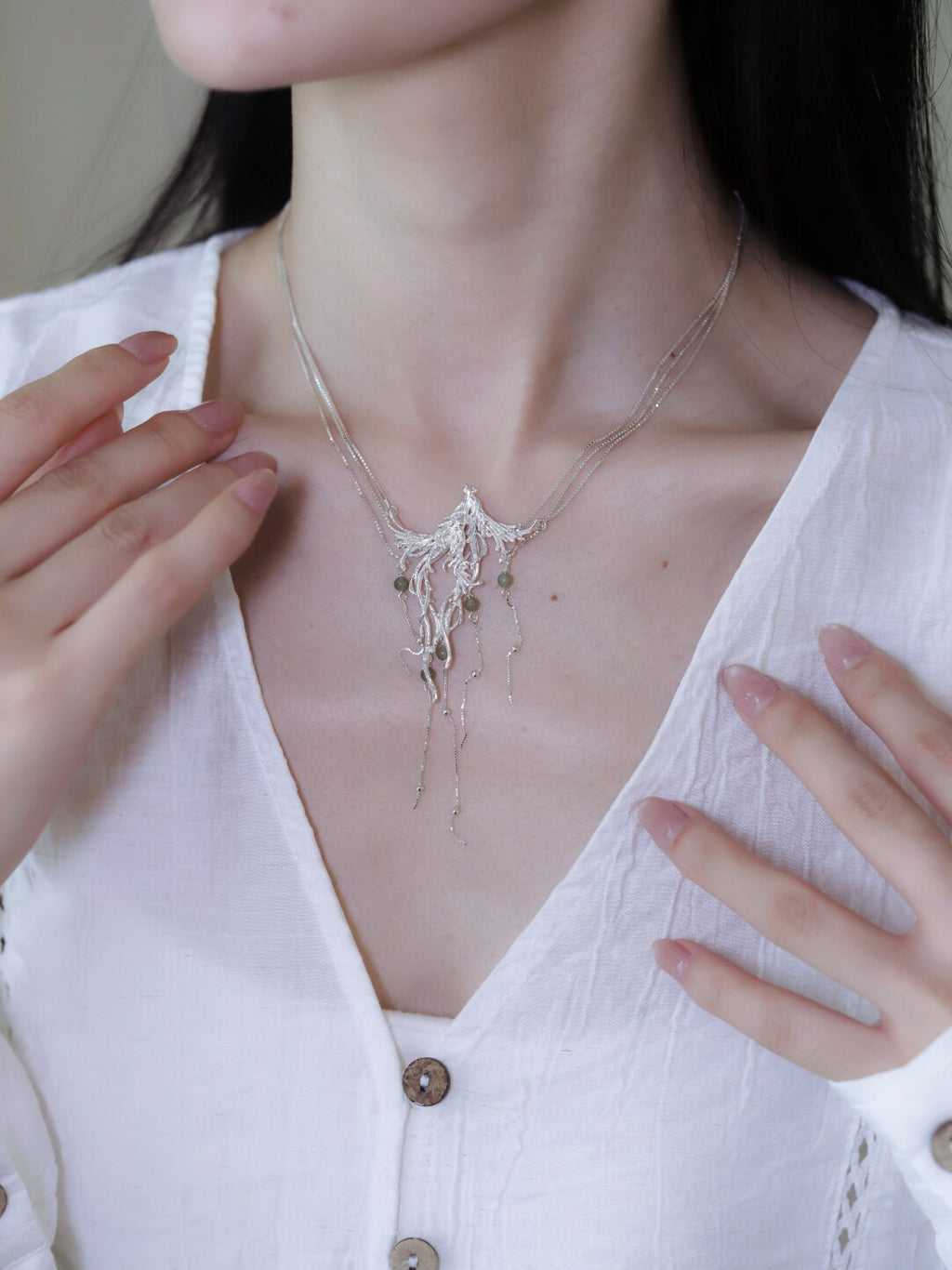 Phoenix Silver Necklace,Lumivault.