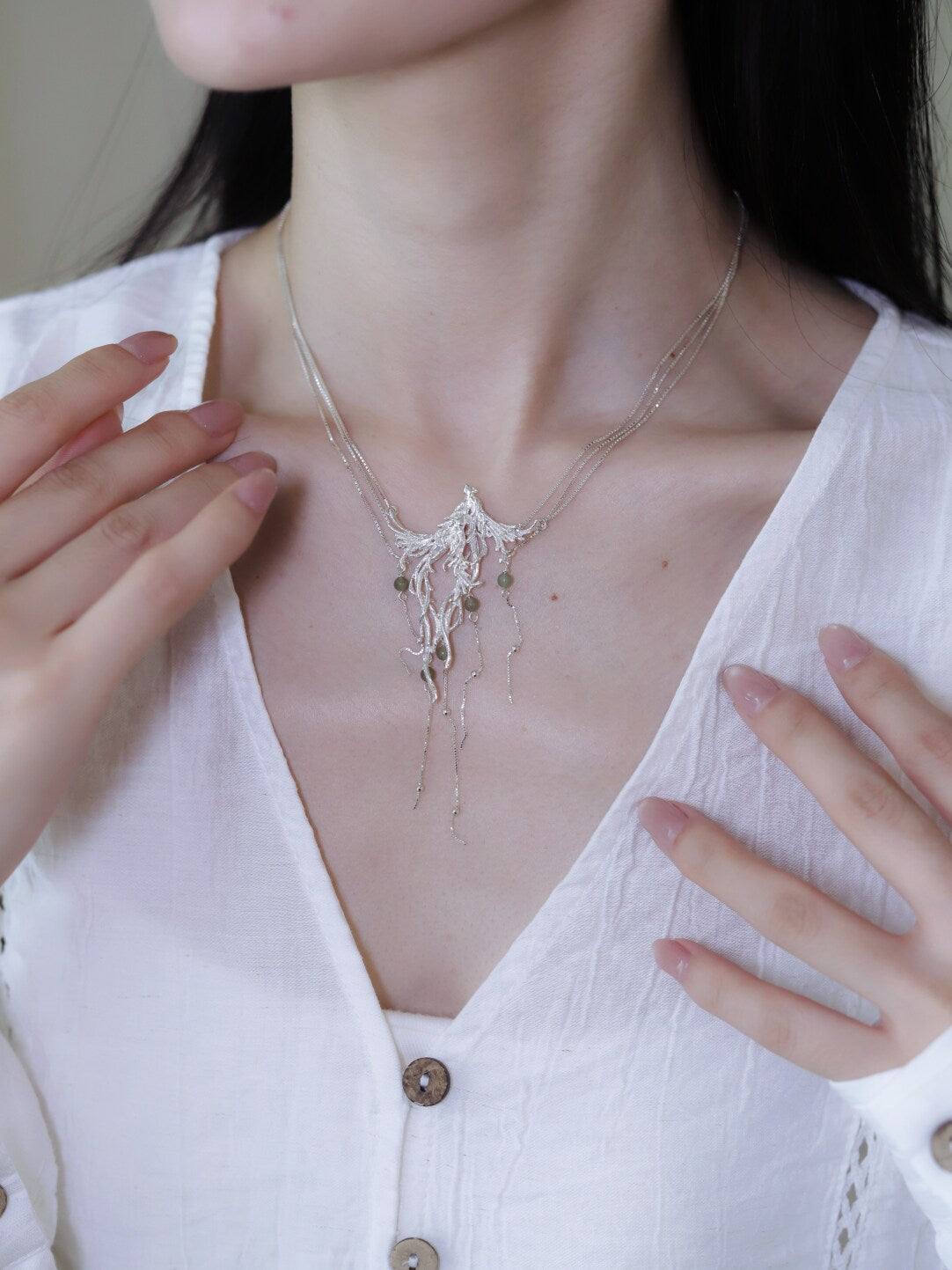 Phoenix Silver Necklace,Lumivault.