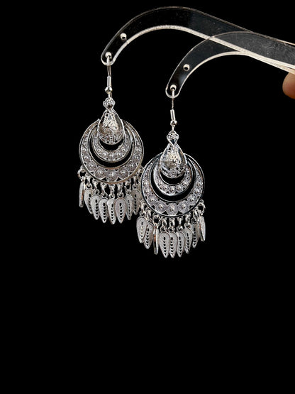 Triple Hoop Leaf Earrings