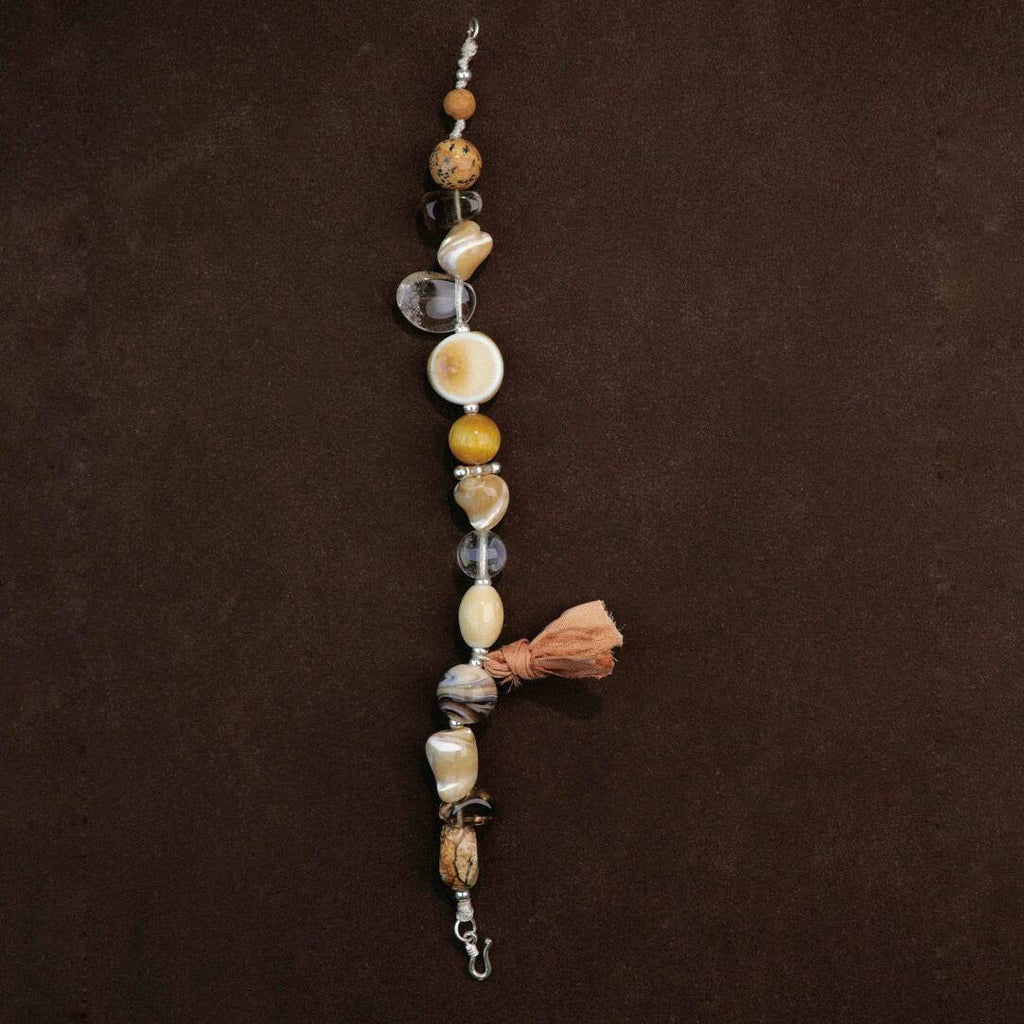 Mocha Beaded Bracelet,Lumivault.