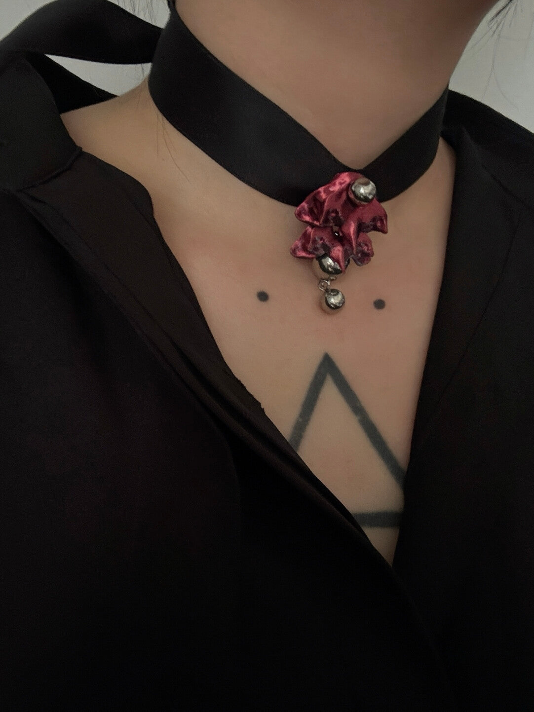 Bone Flower Choker,Lumivault.