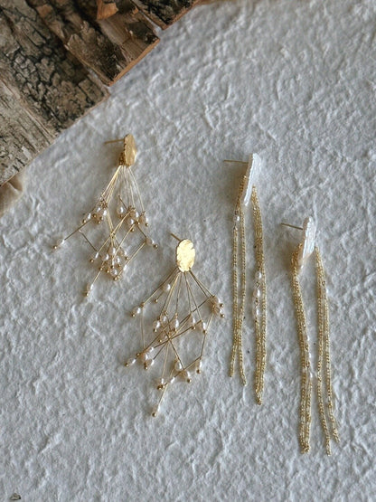 Whispers Of Wind Baroque Pearl Earrings