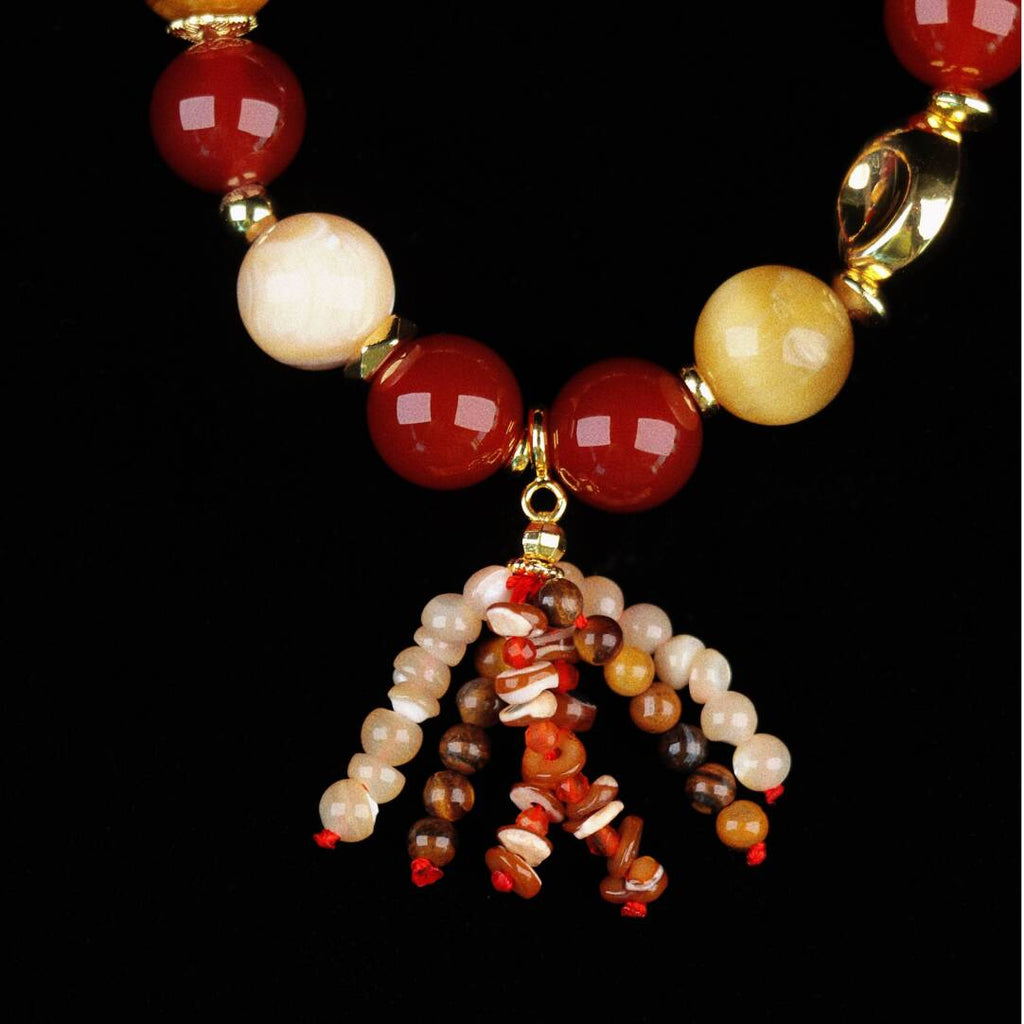 Auspicious Snow Bountiful Harvest Beaded Bracelet,Lumivault.