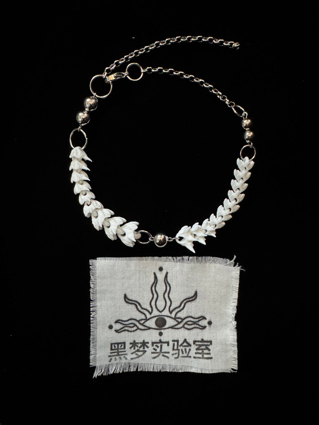 Collar of Vertebrae & Beads Choker,Lumivault.