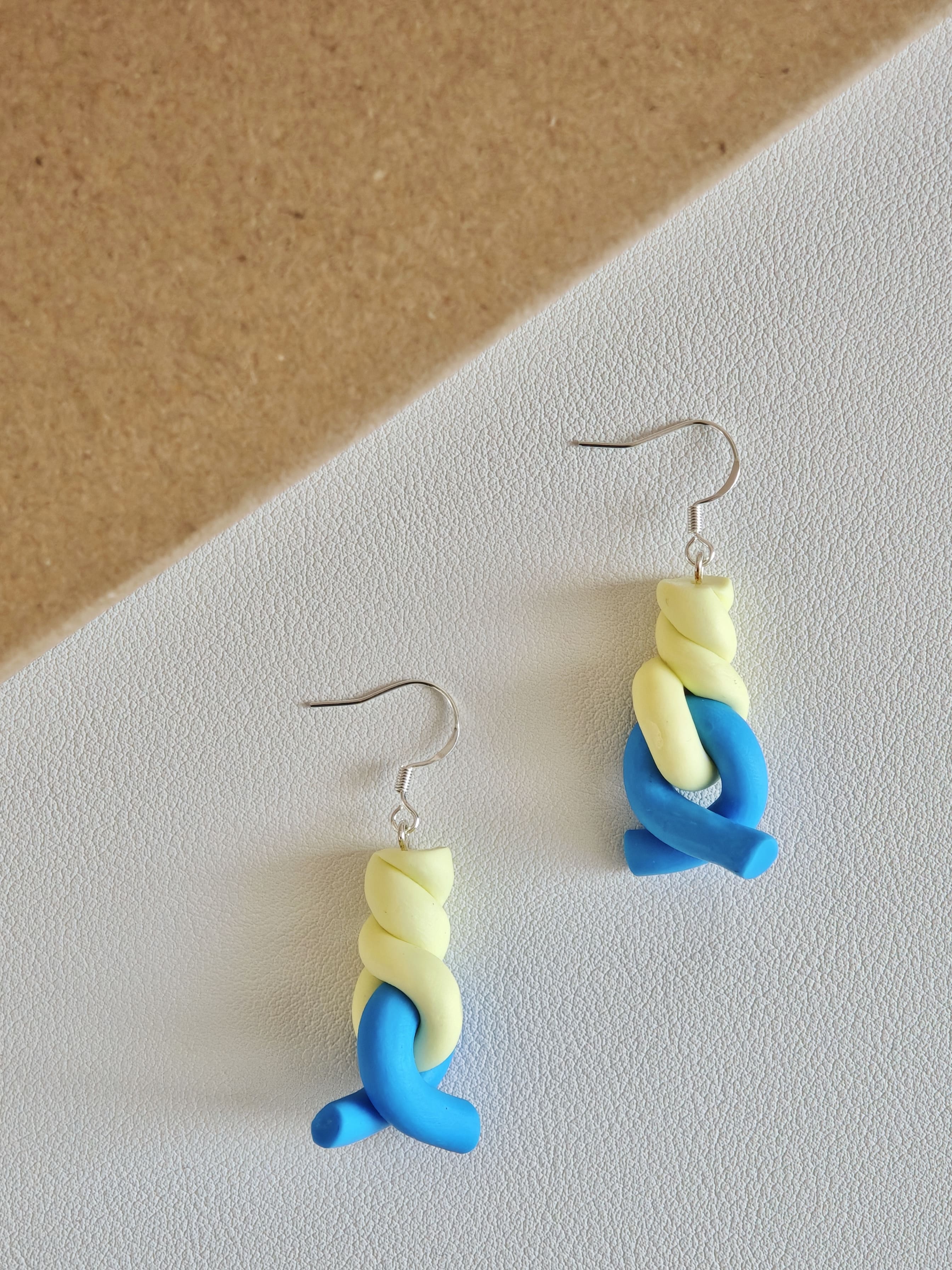 Sun & Sky Knot Earrings,Lumivault.