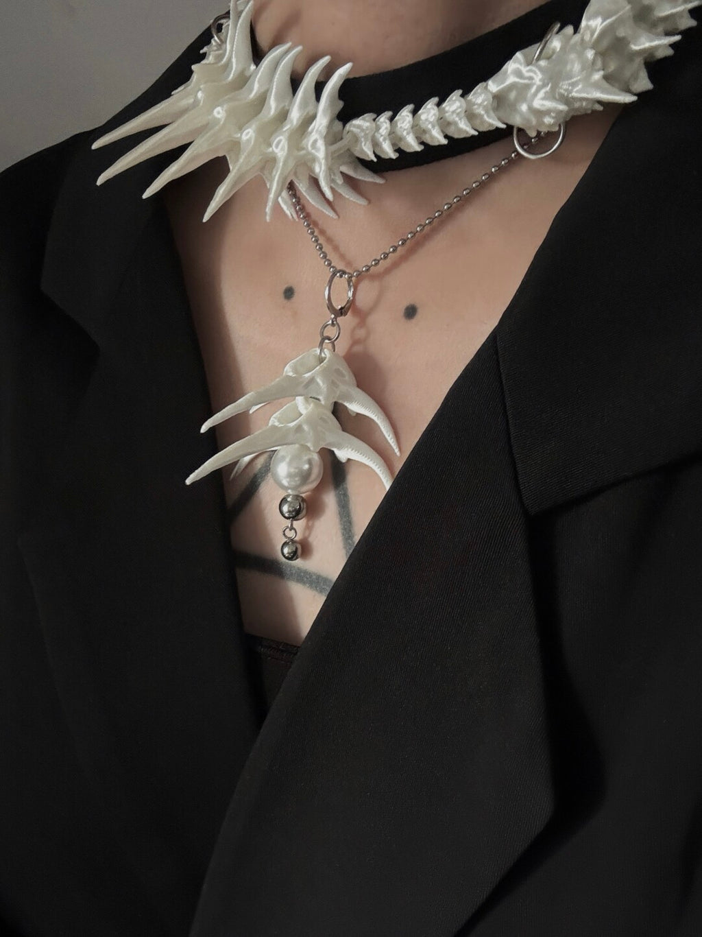 Vertebrae Hand Tie Necklace,Lumivault.