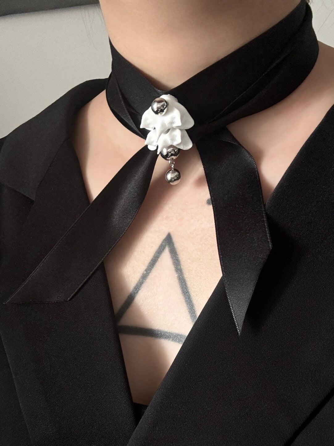 Bone Flower Choker