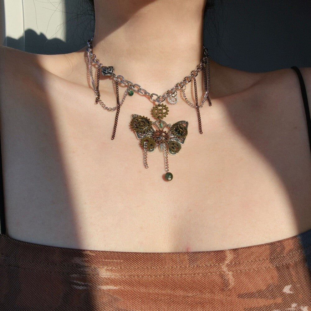 Mechanical Butterfly Necklace,Lumivault.